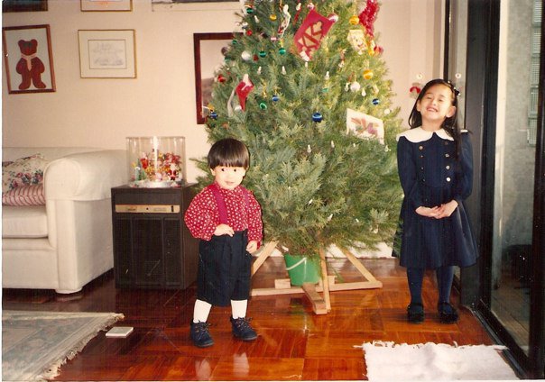 Memories - me and my little brother at home for Christmas in Hong Kong. I can't remember the last time we spent Christmas in Hong Kong.