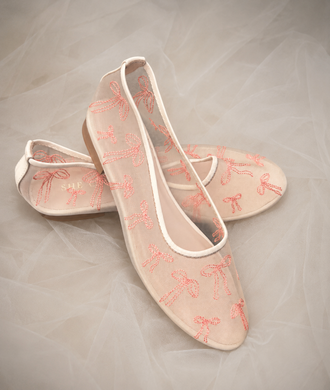 The Coquette Luxury Ballerina Flats - Coral